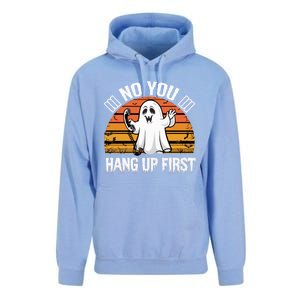 No You Hang Up First Ghost Halloween Funny Gift Unisex Surf Hoodie