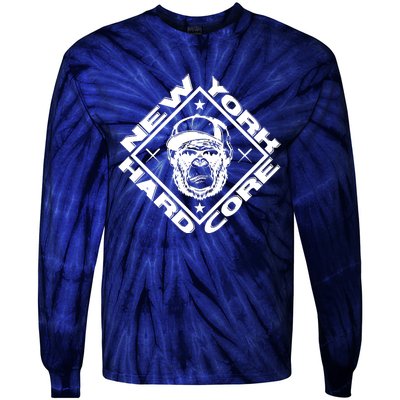 New York Hardcore Monkey Is Worldwide Nyhc Punks Not Dead Tie-Dye Long Sleeve Shirt