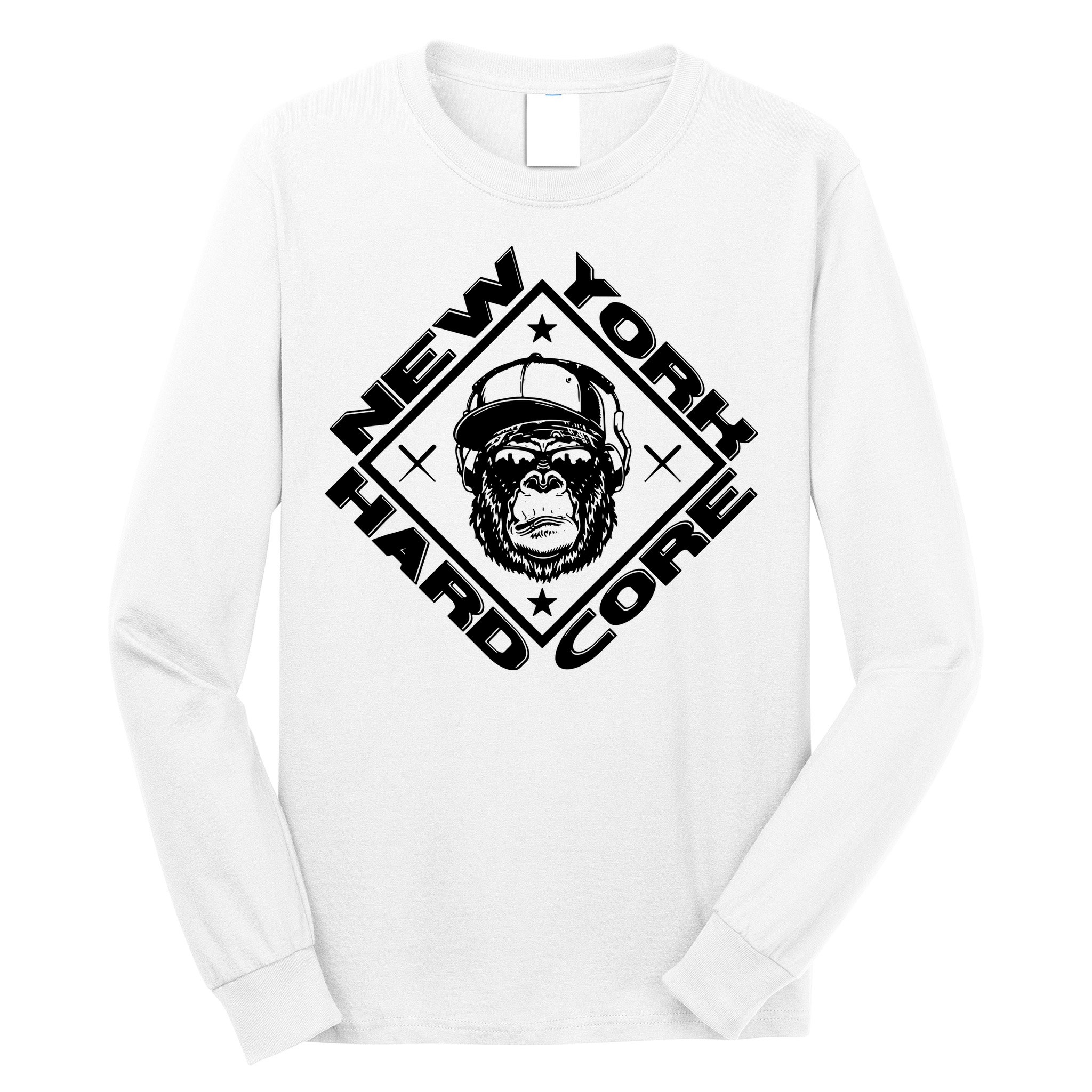 New York Hardcore Monkey Is Worldwide Nyhc Punks Not Dead Long Sleeve Shirt