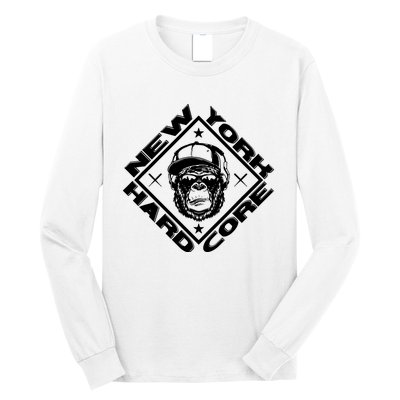 New York Hardcore Monkey Is Worldwide Nyhc Punks Not Dead Long Sleeve Shirt