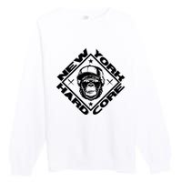 New York Hardcore Monkey Is Worldwide Nyhc Punks Not Dead Premium Crewneck Sweatshirt