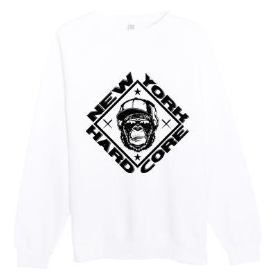 New York Hardcore Monkey Is Worldwide Nyhc Punks Not Dead Premium Crewneck Sweatshirt