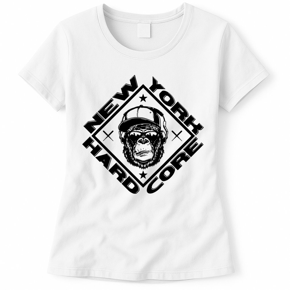 New York Hardcore Monkey Is Worldwide Nyhc Punks Not Dead Womens T-Shirt