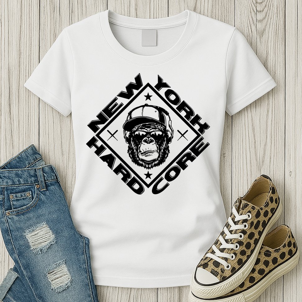 New York Hardcore Monkey Is Worldwide Nyhc Punks Not Dead Womens T-Shirt