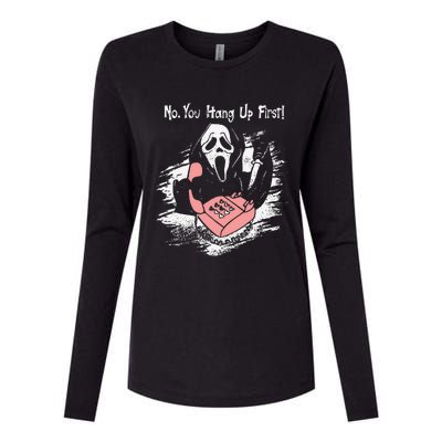 No You Hang Up First Ghost Calling Halloween Sweatshirt Womens Cotton Relaxed Long Sleeve T-Shirt