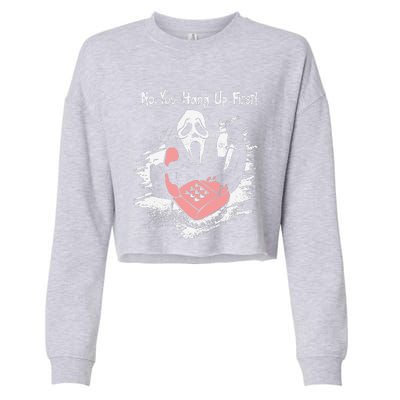 No You Hang Up First Ghost Calling Halloween Sweatshirt Cropped Pullover Crew