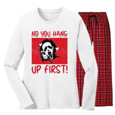 No You Hang Up First Women's Long Sleeve Flannel Pajama Set 