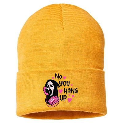 No You Hang Up First Ghost Calling Halloween Sweatshirt Sustainable Knit Beanie