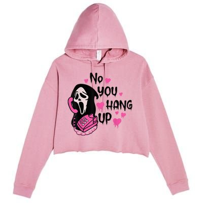 No You Hang Up First Ghost Calling Halloween Sweatshirt Crop Fleece Hoodie