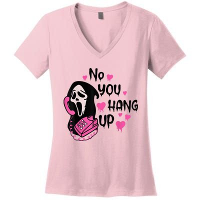 No You Hang Up First Ghost Calling Halloween Sweatshirt Women's V-Neck T-Shirt