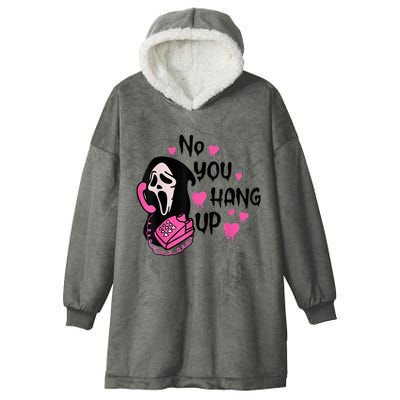 No You Hang Up First Ghost Calling Halloween Sweatshirt Hooded Wearable Blanket