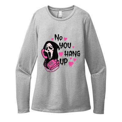 No You Hang Up First Ghost Calling Halloween Sweatshirt Womens CVC Long Sleeve Shirt