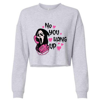 No You Hang Up First Ghost Calling Halloween Sweatshirt Cropped Pullover Crew