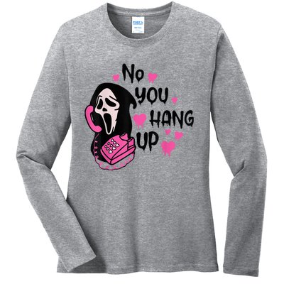 No You Hang Up First Ghost Calling Halloween Sweatshirt Ladies Long Sleeve Shirt