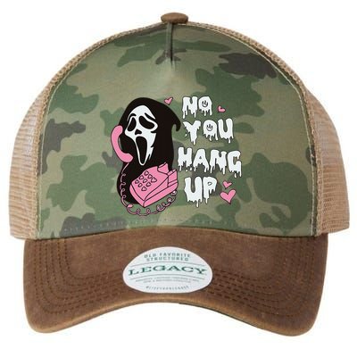 No You Hang Up First. Ghost Halloween Funny Legacy Tie Dye Trucker Hat