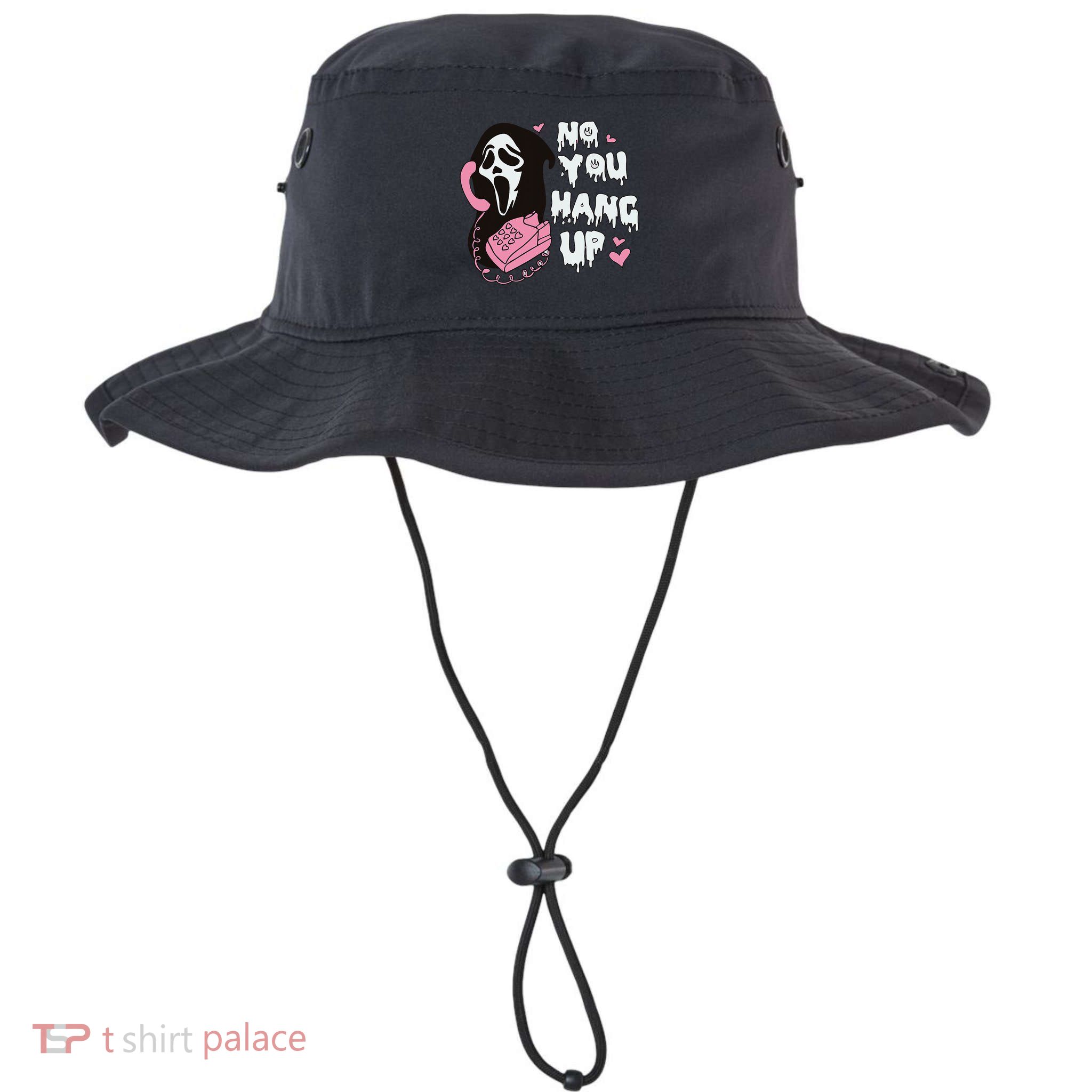No You Hang Up First. Ghost Halloween Funny Bucket Hat