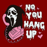 No You Hang Up First. Ghost Halloween Funny Sustainable Beanie