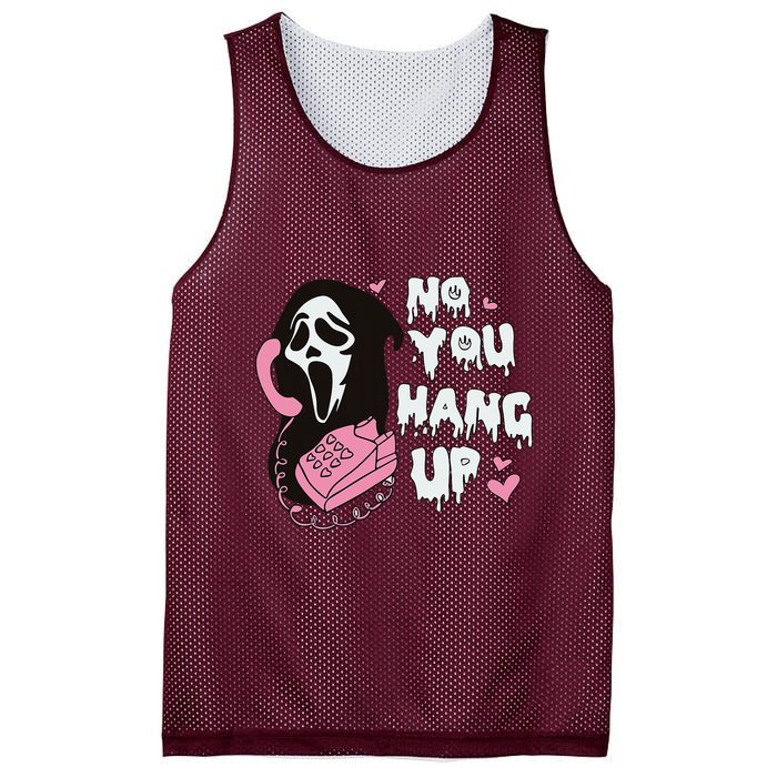 No You Hang Up First. Ghost Halloween Funny Mesh Reversible Basketball Jersey Tank