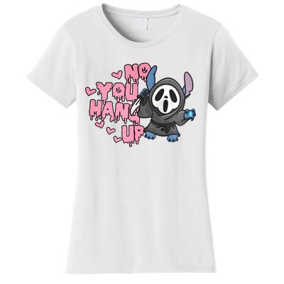 No You Hang Up Funny Ghostface Scream Horror Valentine's Day Women's T-Shirt