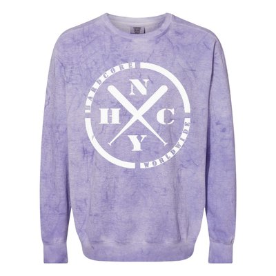 NEW YORK Hardcore Is Worldwide NYHC Punks Not Dead Colorblast Crewneck Sweatshirt