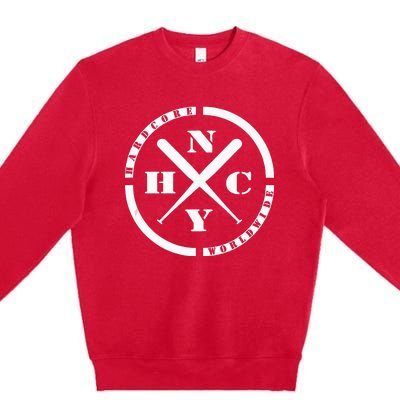 NEW YORK Hardcore Is Worldwide NYHC Punks Not Dead Premium Crewneck Sweatshirt