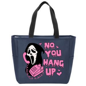 No You Hang Up Funny Ghostface Valentine Halloween Zip Tote Bag