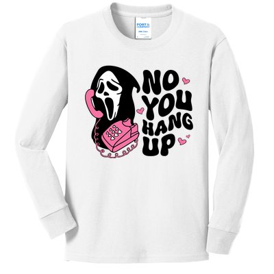 No You Hang Up Ghost Halloween Kids Long Sleeve Shirt