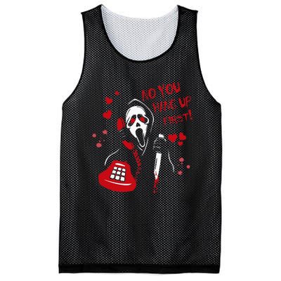 No You Hang Up Ghost Horror Valentines Day Mesh Reversible Basketball Jersey Tank