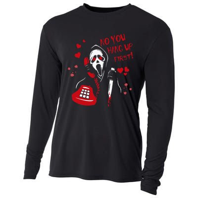 No You Hang Up Ghost Horror Valentines Day Cooling Performance Long Sleeve Crew