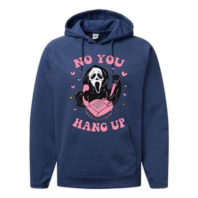 No You Hang Up Funny Halloween Ghostface Performance Fleece Hoodie