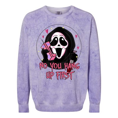 No You Hang Up First Ghost Calling Halloween Colorblast Crewneck Sweatshirt