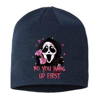 No You Hang Up First Ghost Calling Halloween Sustainable Beanie