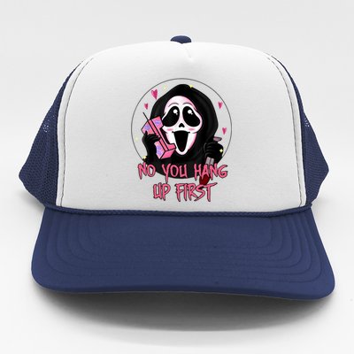 No You Hang Up First Ghost Calling Halloween Trucker Hat