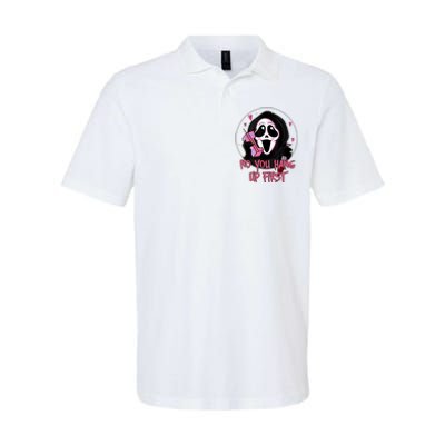 No You Hang Up First Ghost Calling Halloween Softstyle Adult Sport Polo