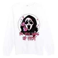 No You Hang Up First Ghost Calling Halloween Premium Crewneck Sweatshirt