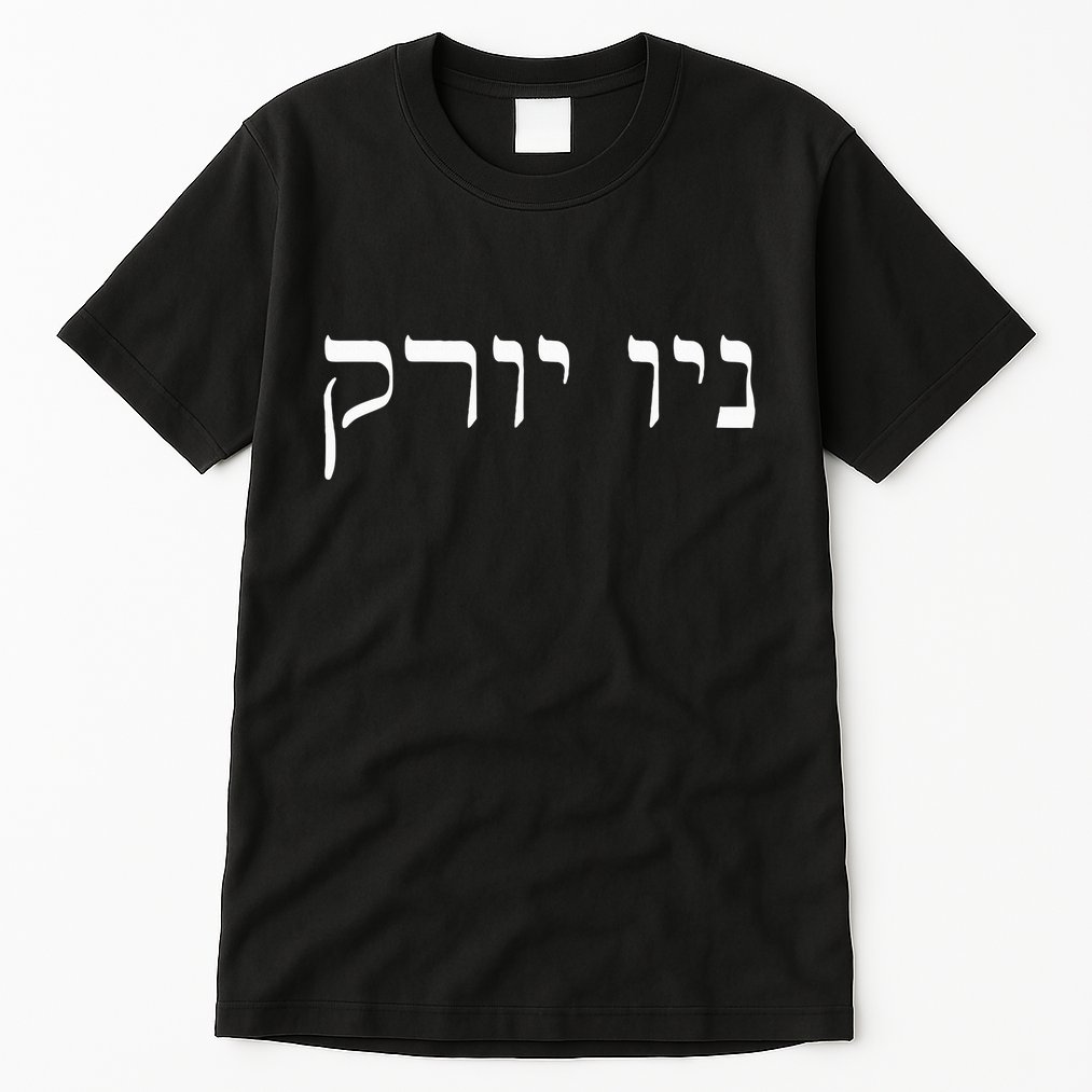 New York In Hebrew Tall T-Shirt