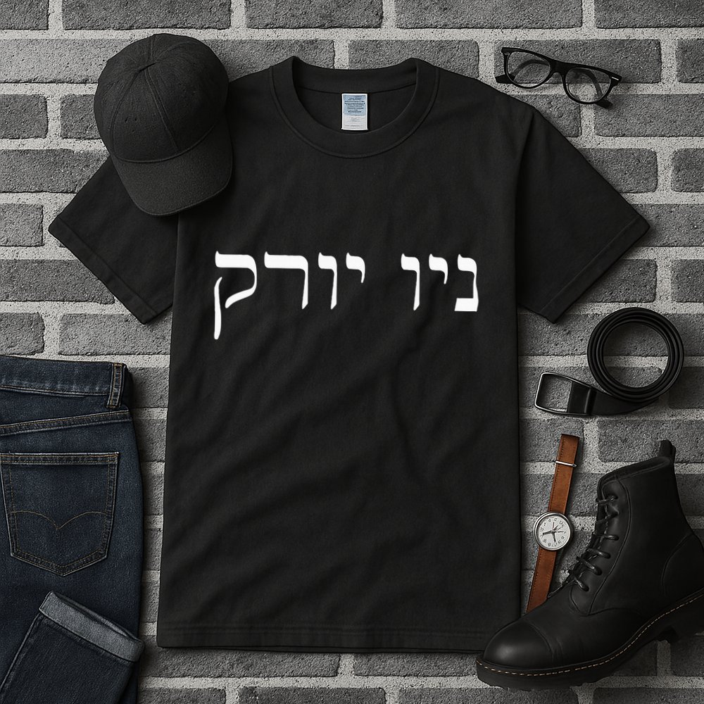 New York In Hebrew Tall T-Shirt