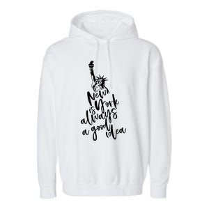 New York Is A Good Idea Garment-Dyed Fleece Hoodie