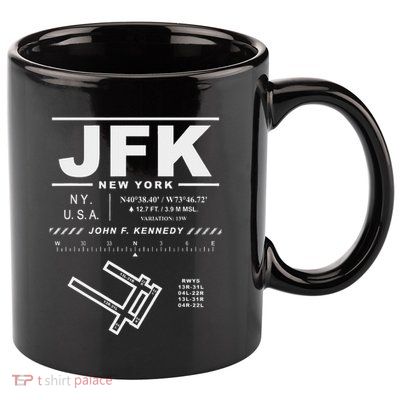 New York John F. Kennedy International Airport Jfk 11oz C Handle Ceramic Mug
