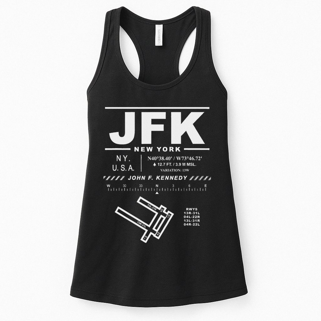 New York John F. Kennedy International Airport Jfk Womens Tank Top