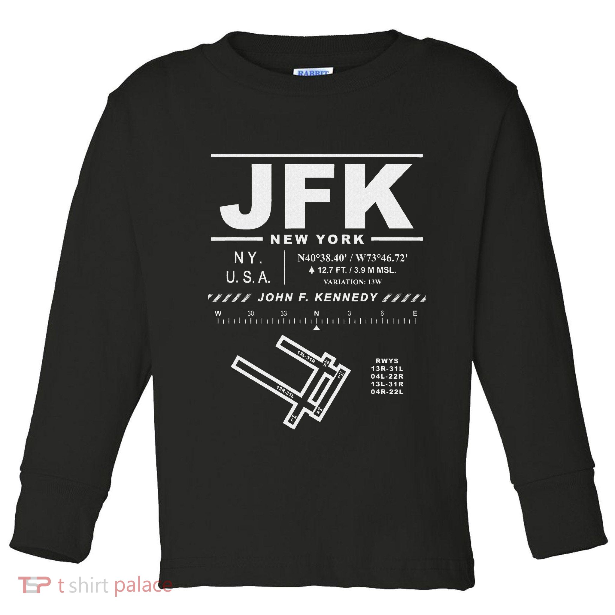 New York John F. Kennedy International Airport Jfk Toddler Long Sleeve Shirt