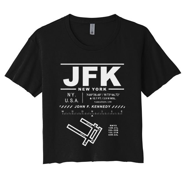 New York John F. Kennedy International Airport Jfk Crop Top