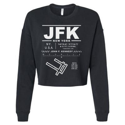 New York John F. Kennedy International Airport Jfk Cropped Pullover Crew