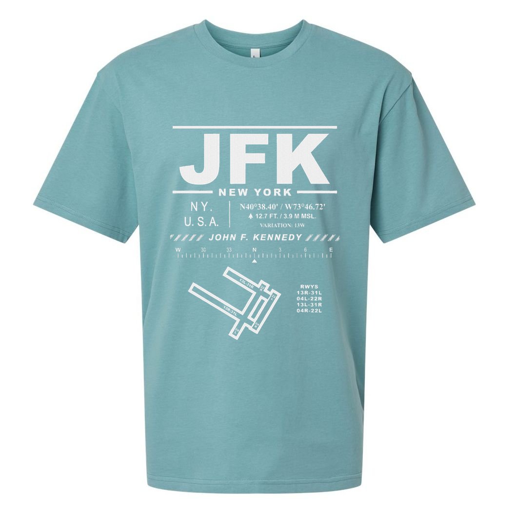 New York John F. Kennedy International Airport Jfk Sueded Cloud Jersey T-Shirt