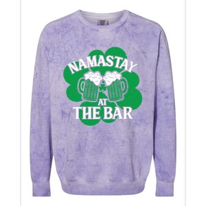 Namastay Yoga Joke Ireland Irish Proud Meaningful Gift Colorblast Crewneck Sweatshirt