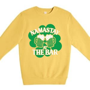 Namastay Yoga Joke Ireland Irish Proud Meaningful Gift Premium Crewneck Sweatshirt