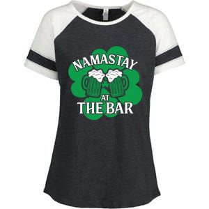 Namastay Yoga Joke Ireland Irish Proud Meaningful Gift Enza Ladies Jersey Colorblock Tee