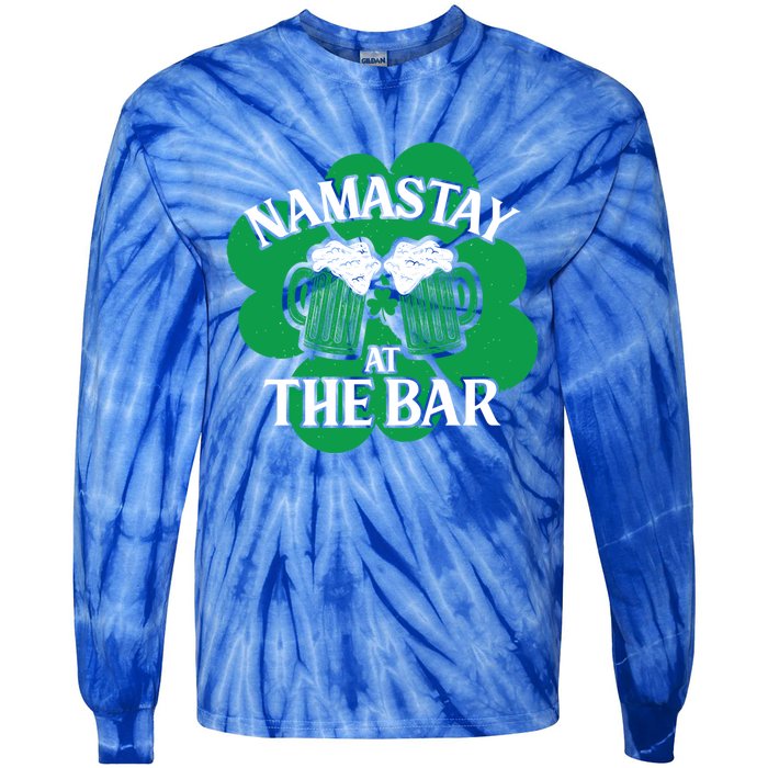 Namastay Yoga Joke Ireland Irish Proud Meaningful Gift Tie-Dye Long Sleeve Shirt