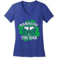 Namastay Yoga Joke Ireland Irish Proud Meaningful Gift Women's V-Neck T-Shirt