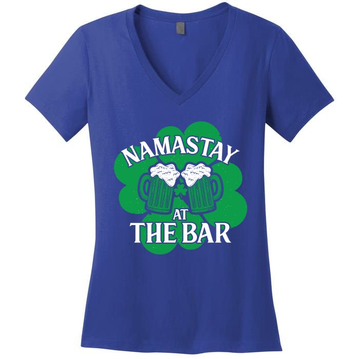 Namastay Yoga Joke Ireland Irish Proud Meaningful Gift Women's V-Neck T-Shirt